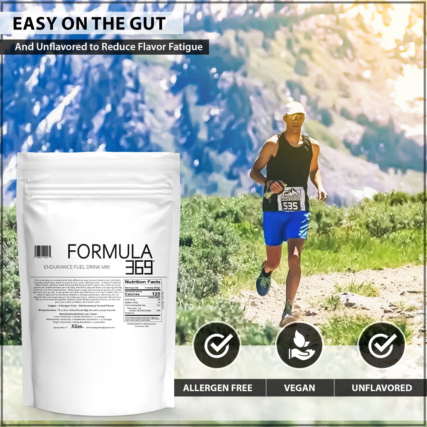 3 pounds, 45 servings - Formula 369 Endurance Fuel Drink Mix