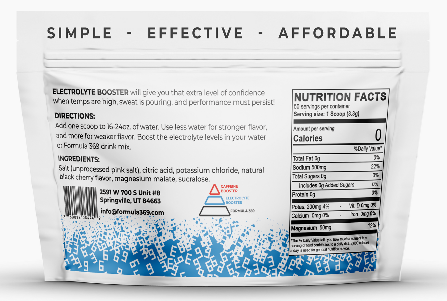 Electrolyte Booster Drink Mix - 50 servings
