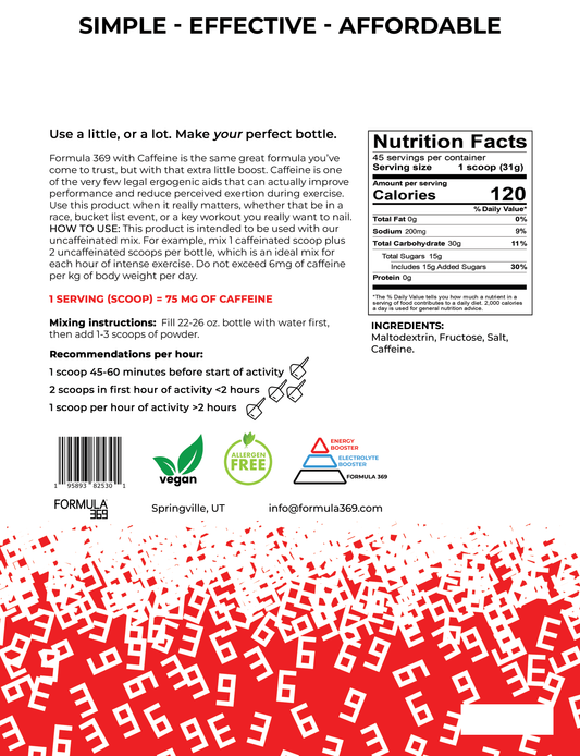 FORMULA 369 with CAFFEINE - 45 servings
