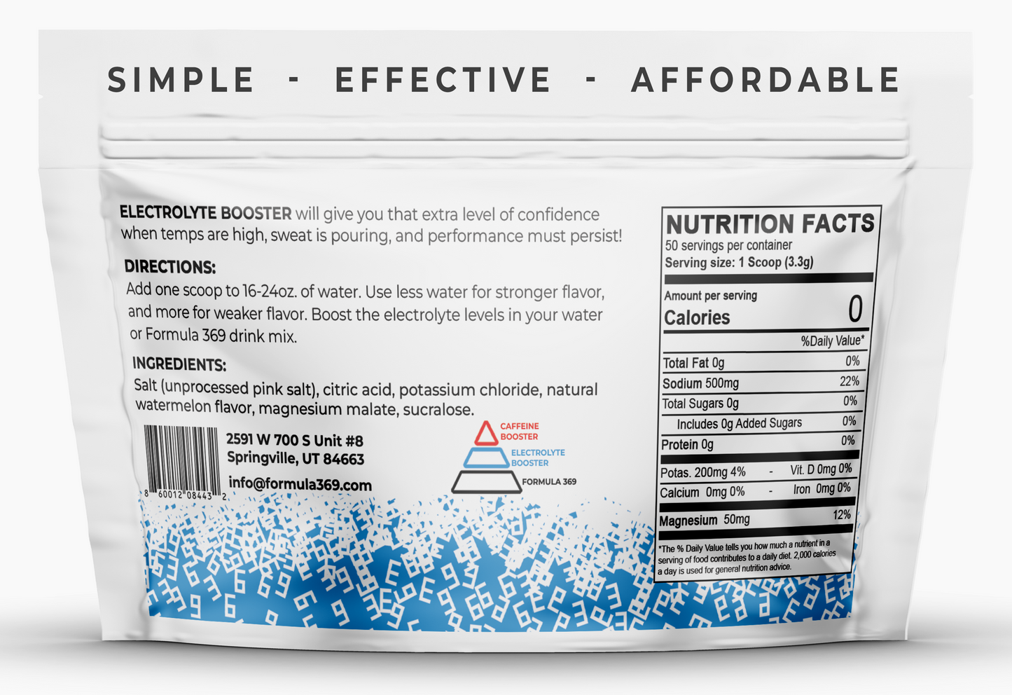 Electrolyte Booster Drink Mix - 50 servings