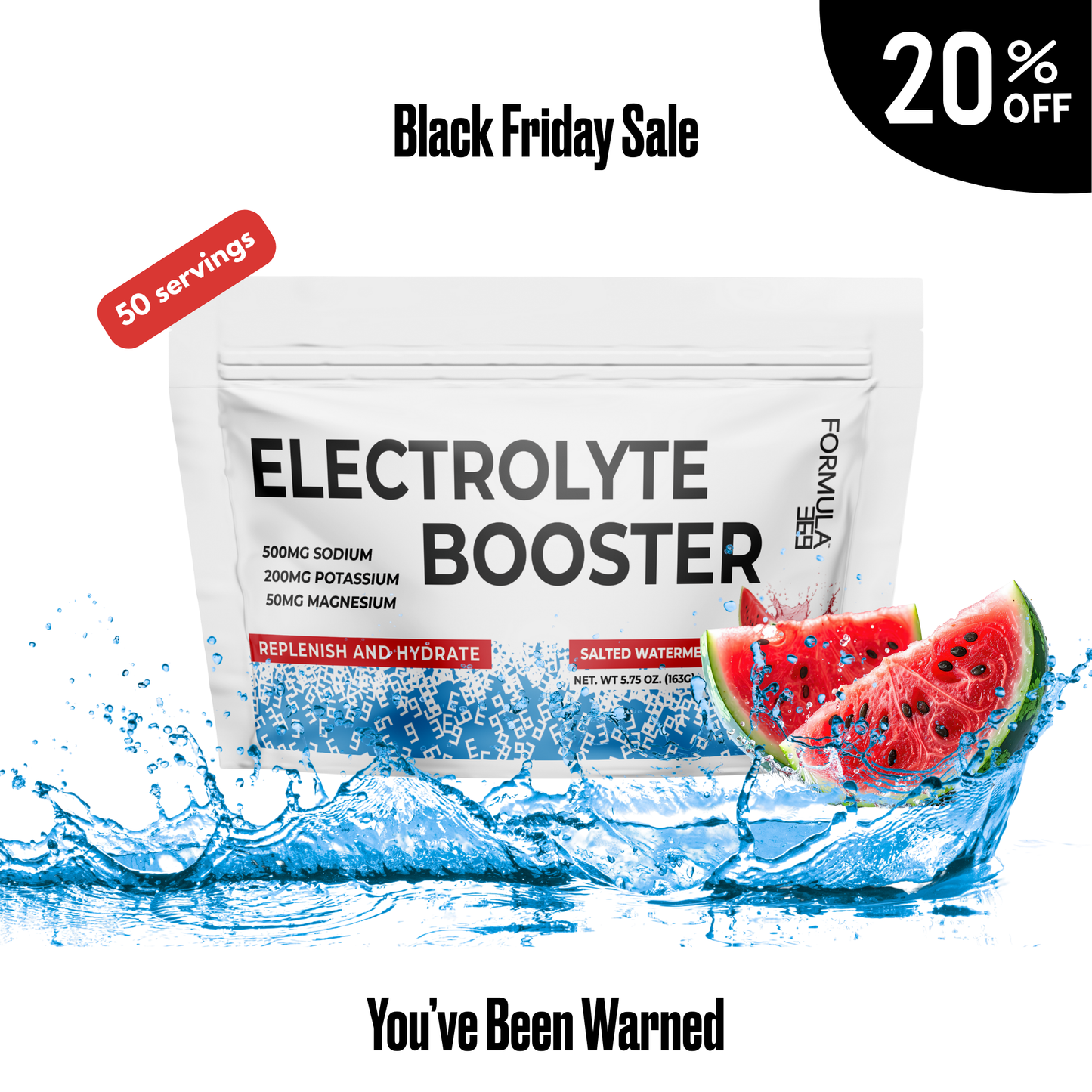 Electrolyte Booster Hydration Drink Mix - 50 servings