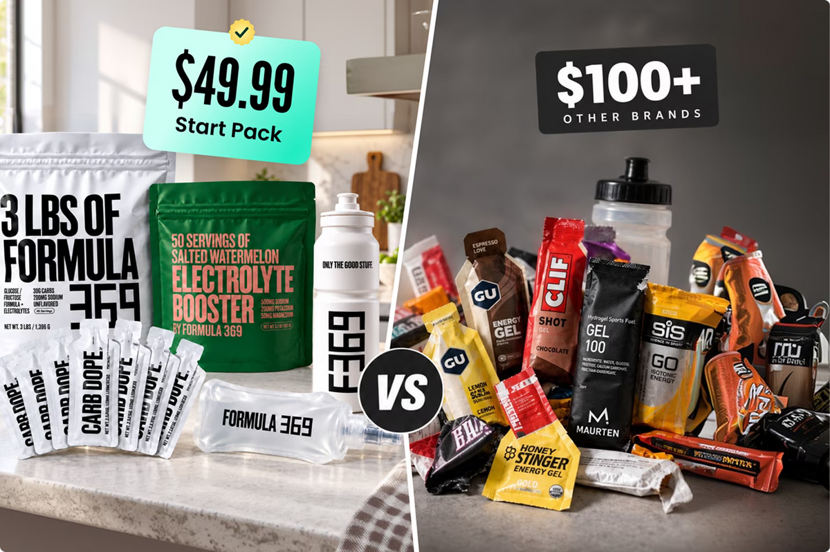 Formula 369 starter pack compared with more expensive endurance nutrition products