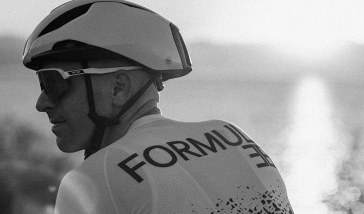 Cyclist riding outdoors in Formula 369 gear