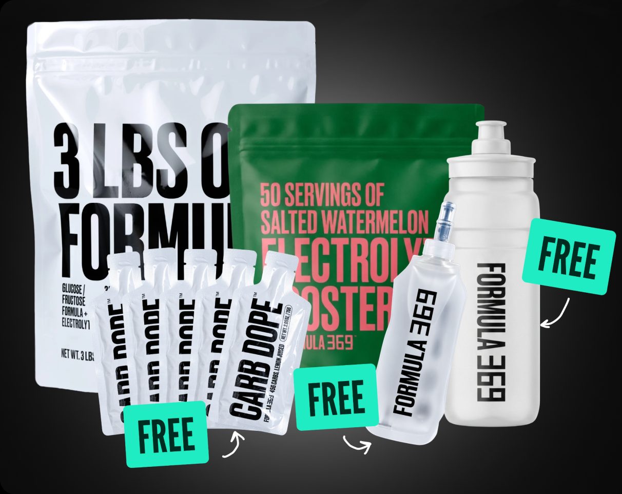 Formula 369 Starter Pack: fuel, electrolytes, gels, bottle and flask