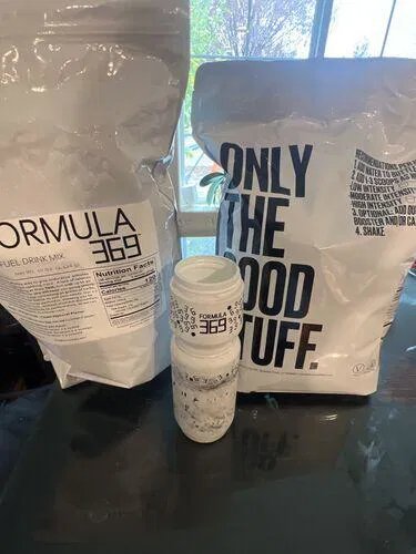 Formula 369 fuel bags and jar